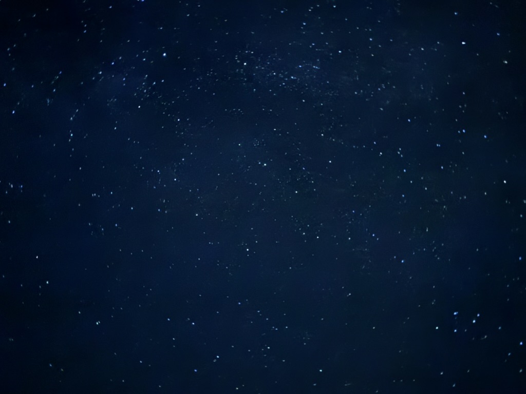 A deep blue sky filled with stars